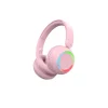Lalarma Wireless Headphones with Lights for Teens and Kids - Rose