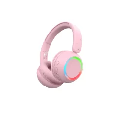 Lalarma Wireless Headphones with Lights for Teens and Kids - Rose