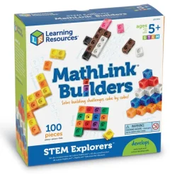 Learning Resources MathLink® Builders - Activity Set with Building Challenges