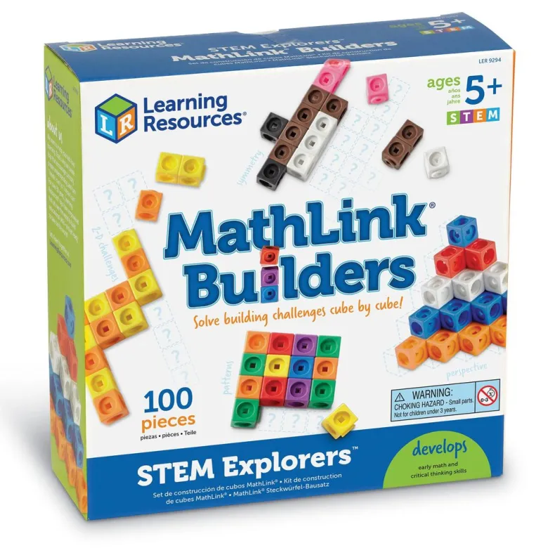 Learning Resources MathLink® Builders - Activity Set with Building Challenges