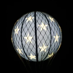 LED Balloon, Blue Stars - 18 cm
