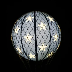 LED Balloon with Blue Stars - 32 cm