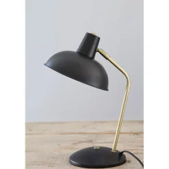 Leitmotiv Hood Table Lamp in Metal, Iron Matte Black