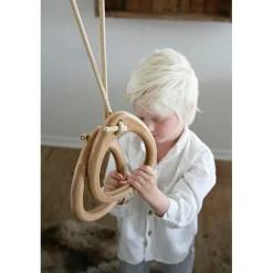 Lillagunga Gymnastic Rings, Oak - Black