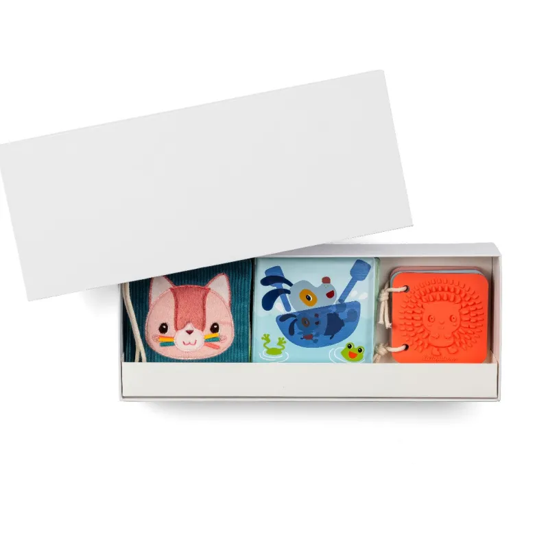 Lilliputiens Baby Toys, Set of 3 Sensory Books - Jeanne