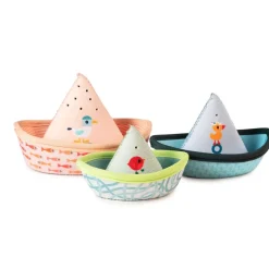Lilliputiens Bath Toy Set, 3 Jungle Boats