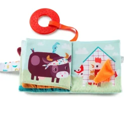 Lilliputiens Farmyard Book with Teething Ring