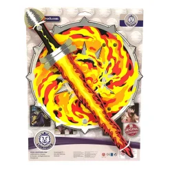 Liontouch Knight Set with Flame-Decorated Shield and Sword