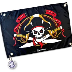 Liontouch Pirate Flag, Captain Cross Flag - 70 x 100 cm