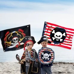 Liontouch Pirate Flag, Captain Cross Flag - 70 x 100 cm
