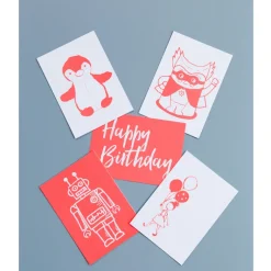 Lirum Larum Leg Postcards, Special Edition, Set of 5 - Neon