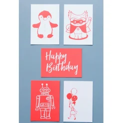 Lirum Larum Leg Postcards, Special Edition, Set of 5 - Neon