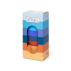 Little L, Baby Toy, Stacking Rocket - Blue and Orange Shades
