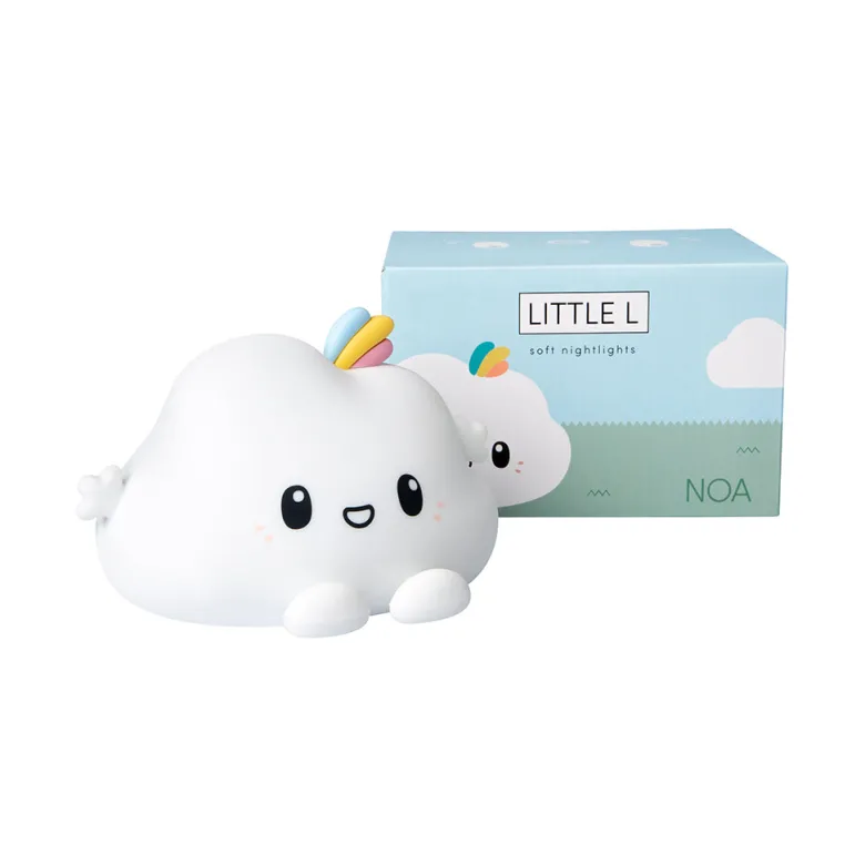 Little L. LED Night Lamp with Remote Control and Multiple Light Settings - Noa Sky