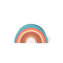 Little L, Silicone Baby Toy, Rainbow - Brown and Greenish Shades