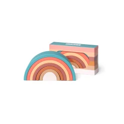 Little L, Silicone Baby Toy, Rainbow - Brown and Greenish Shades