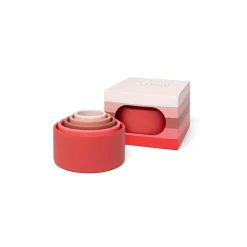 Little L Silicone Baby Toys, Stacking Bowls - Rose Shades