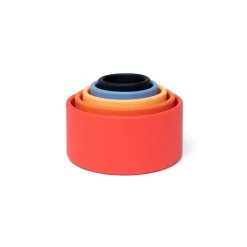 Little L Silicone Baby Toy, Stacking Bowls - Shades of Orange and Blue