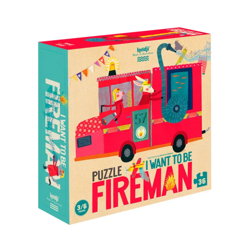 Londji Puzzle, I Want to Be a Fireman - 36 Pieces