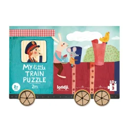 Londji Puzzle, My Little Train, Set of 10 Puzzles with 3 Pieces Each