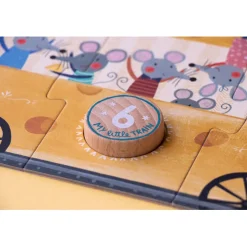Londji Puzzle, My Little Train, Set of 10 Puzzles with 3 Pieces Each