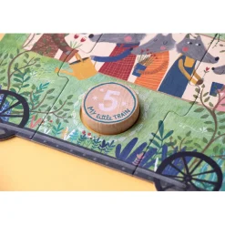 Londji Puzzle, My Little Train, Set of 10 Puzzles with 3 Pieces Each