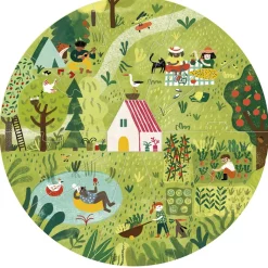 Londji Puzzle, Round, A Home for Nature, Set of 4 Puzzles with 10 Pieces Each