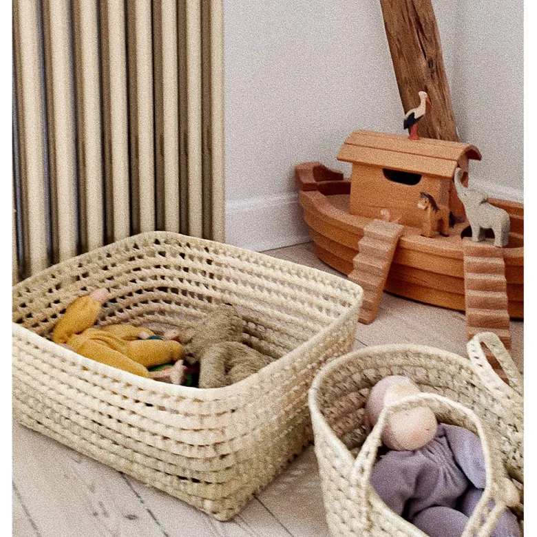 Lubilu Basket Made of Palm Leaves, L48 - 48 x 40 x 20 cm