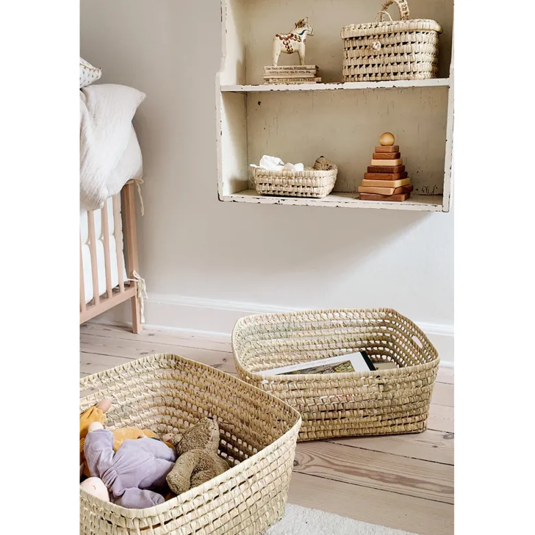 Lubilu Basket Made of Palm Leaves, L48 - 48 x 40 x 20 cm