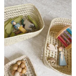 Lubilu Basket of Palm Leaves, L34 - 34 x 25 x 12 cm