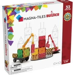 Magna-Tiles Builder, Magnetic Building Set with 32 Pieces