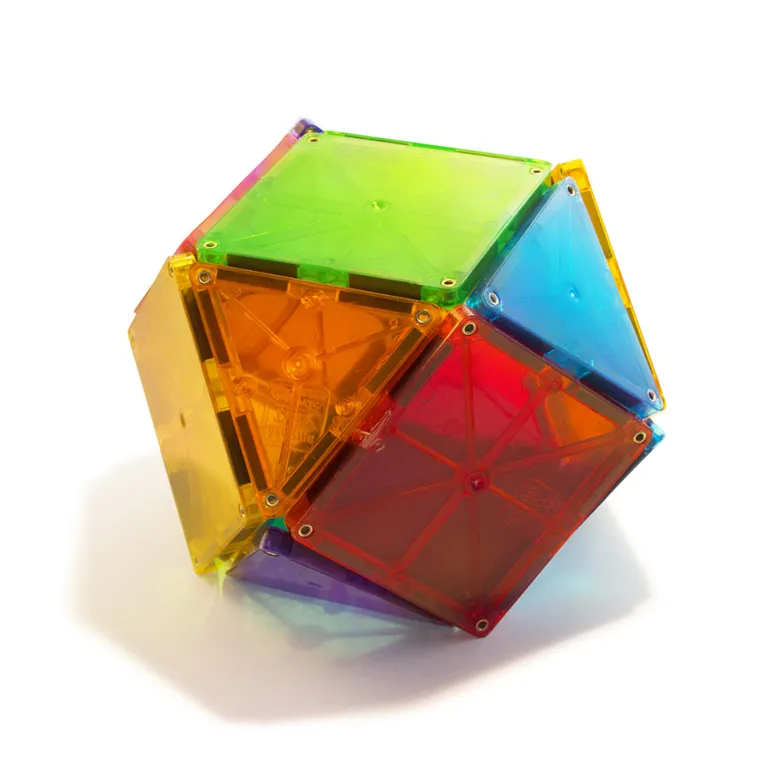 Magna-Tiles Clear Colors, Magnetic Building Set with 32 Pieces