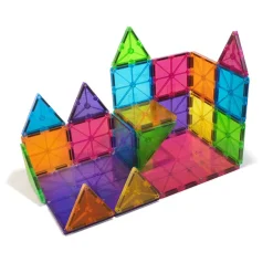 Magna-Tiles Clear Colors, Magnetic Building Set with 32 Pieces