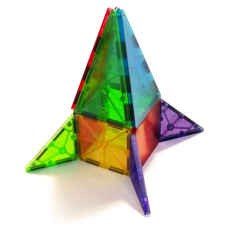 Magna-Tiles Clear Colors, Magnetic Building Set with 32 Pieces