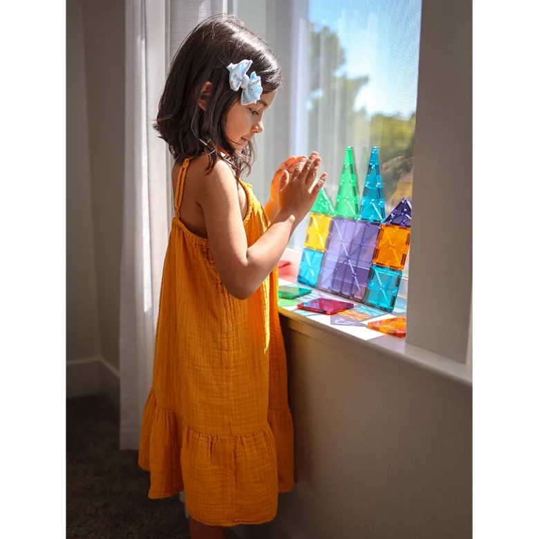Magna-Tiles Clear Colors, Magnetic Building Set with 32 Pieces