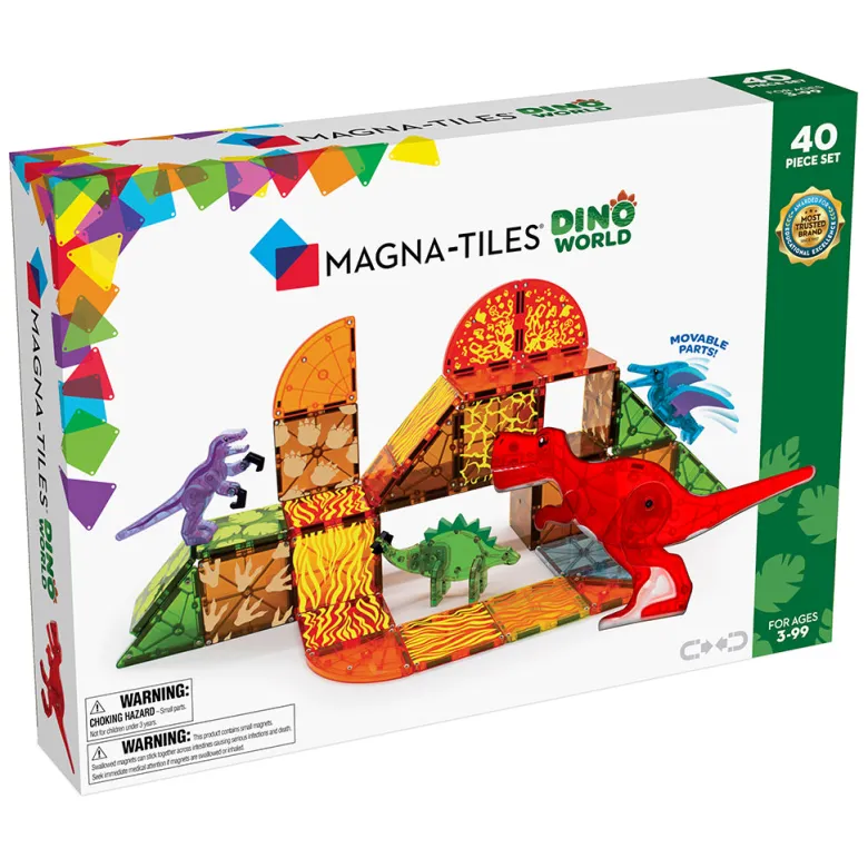 Magna-Tiles Dino World, 40 Pieces