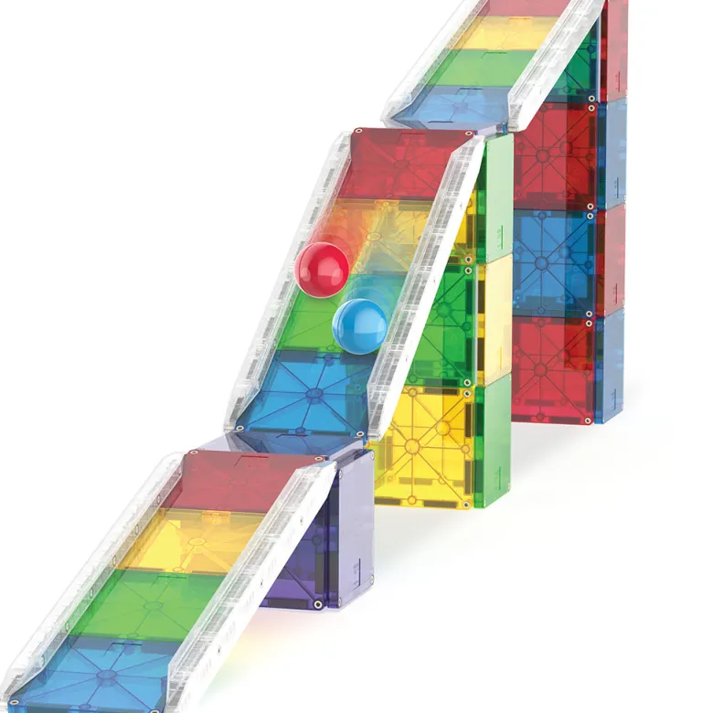 Magna-Tiles Magnetic Building Set, Rail Racer - Pieces