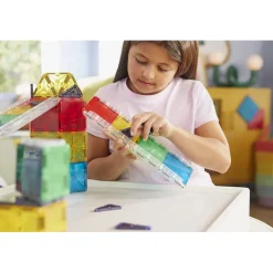 Magna-Tiles Magnetic Building Set, Rail Racer - Pieces
