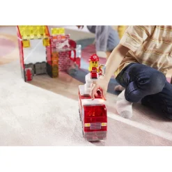 Magna-Tiles Magnetic Building Set, Fire Station with Lights and Sounds - 50 Pieces