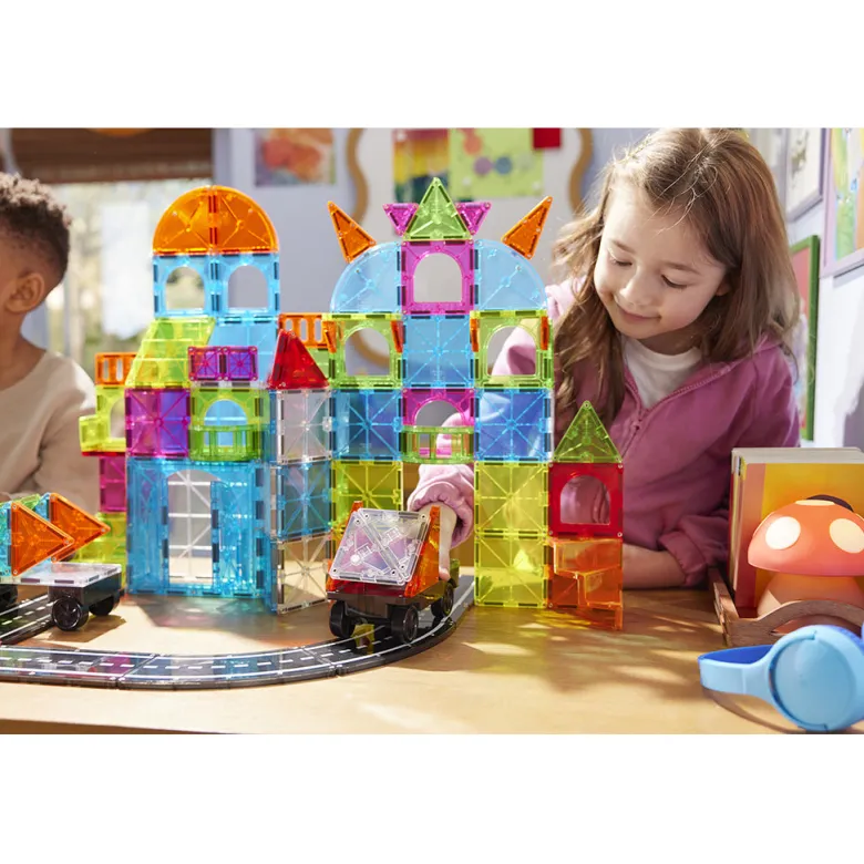 Magna-Tiles Magnetic Building Set, City Center - 110 Pieces