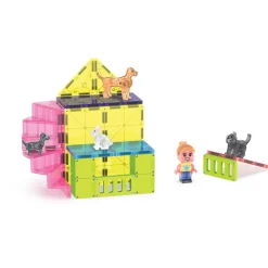 Magna-Tiles Magnetic Building Set, Pet Playland - 50 Pieces
