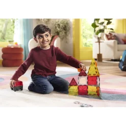 Magna-Tiles Magnetic Building Set, Fire and Rescue Station - 27 Pieces