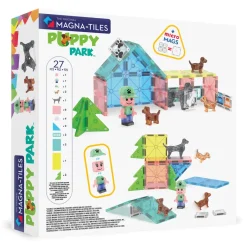 Magna-Tiles Magnetic Construction Set, Dog Daycare – 27 Pieces
