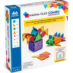 Magna-Tiles MicroMags Combo, Magnetic Building Set with 46 Pieces
