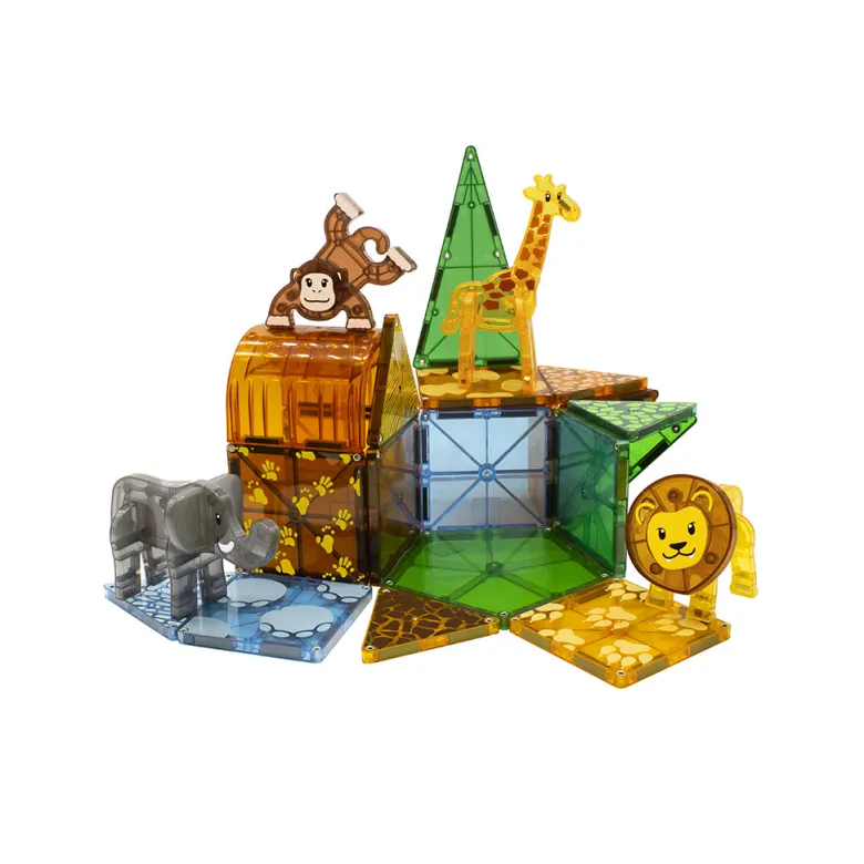 Magna-Tiles Safari Animals, Magnetic Building Set with 25 Pieces