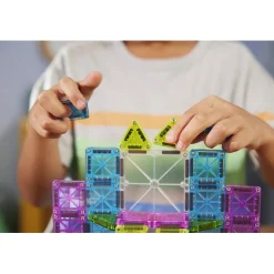 Magna-times Magnetic Building Set, microMAGS Deluxe Travel Set in Box - 55 Pieces