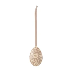 Maileg Easter Decoration, Hanging Ornament – Easter Egg with Flowers – Dark Powder