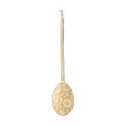 Maileg Easter Decorations, Hanging Ornament - Easter Egg with Flowers - Yellow