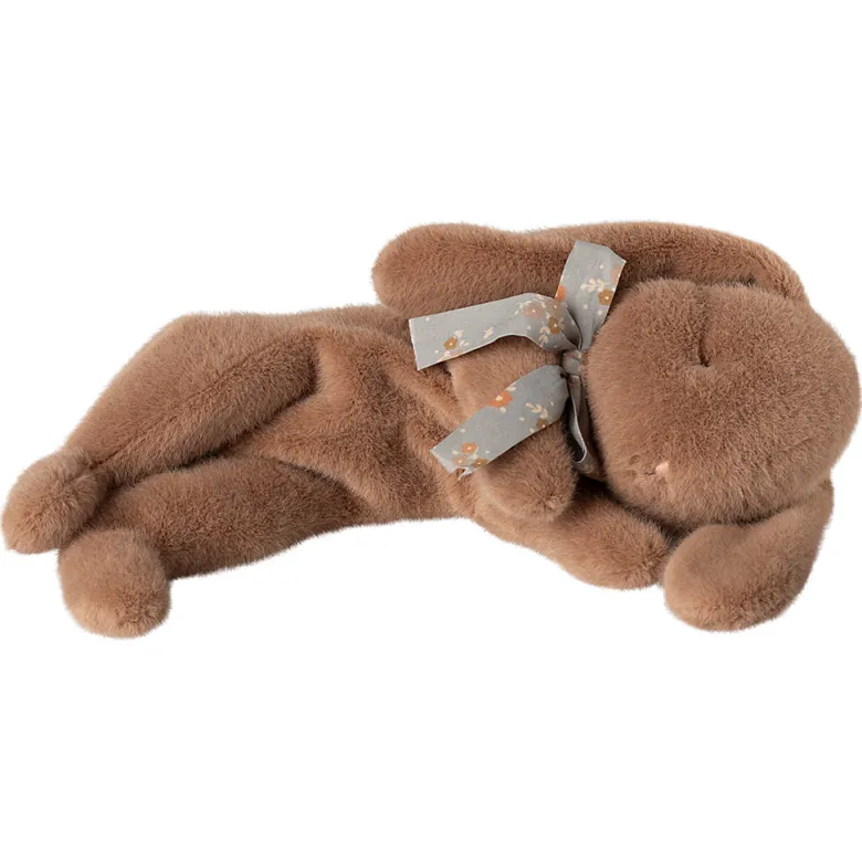 Maileg Sleeping Plush Bunny, Small – Warm Brown