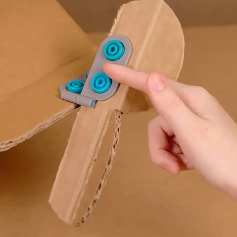 Makedo Spin Hinge, Hinges for DIY Cardboard Creations - Set of 6